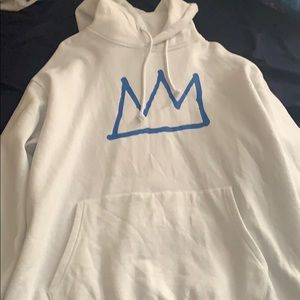 XL white jean Micheal hoodie never worn before